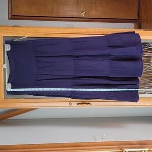 Magashoni 100% organic cotton modest lined flared Navy skirt NWT